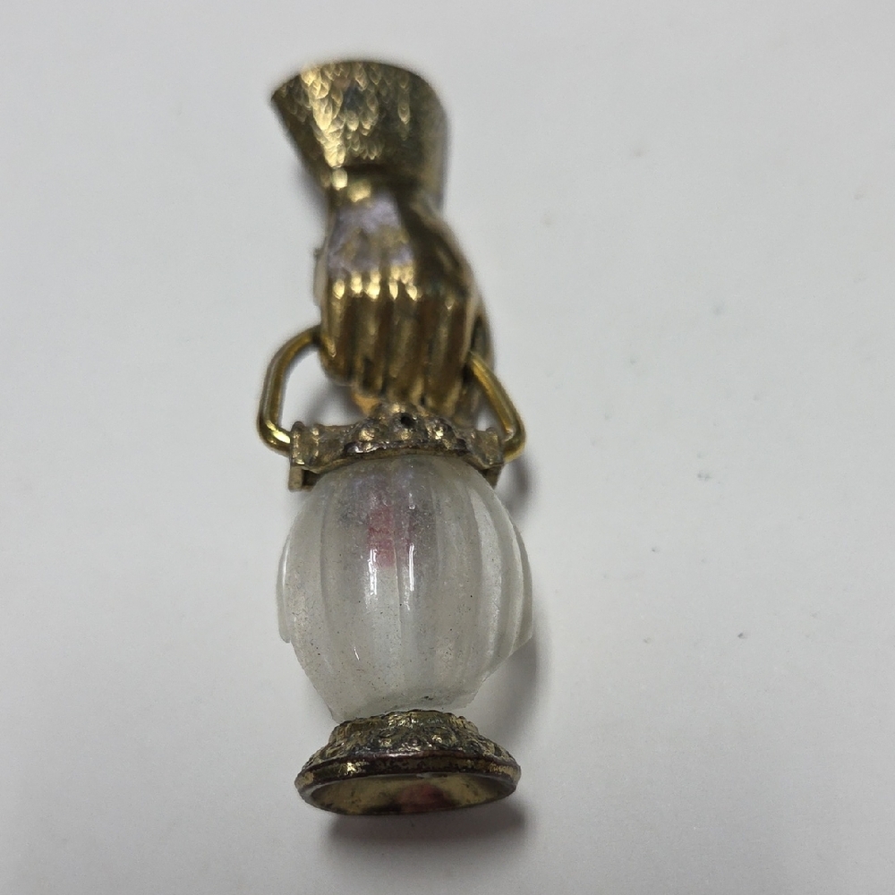 Elegant Goldtone Hand & Lantern Pendant